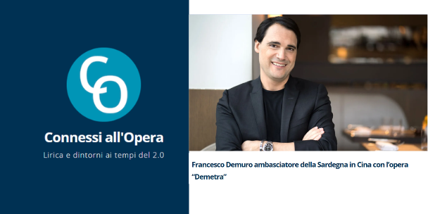 Francesco Demuro ambasciatore della Sardegna in Cina con l’opera “Demetra”